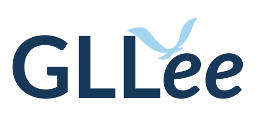 Great Lakes Literacy Education Exploration logo with dark blue "GLLee" and a seagull icon inbetween the GLL and the ee.